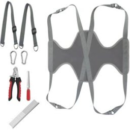 INF Hamac de toilettage pour animaux – Tissu composite imperméable, design anti-évasion pour coupe d'ongles, tonte et examens Gris M