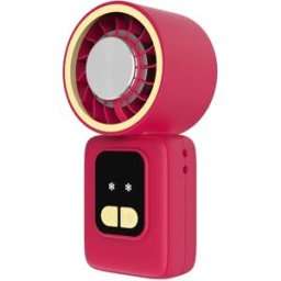 INF Ventilateur portable mini F36A avec refroidissement Peltier, affichage numérique et réglage 100 niveaux Rose rouge