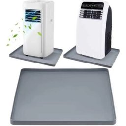 INF Bac d'égouttement en silicone portable pour climatiseur et machine à laver - Tapis antidérapant avec rebord surélevé, 70cm