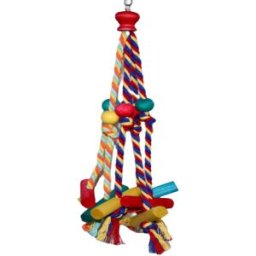 INF Jouet à mâcher pour perroquet - Polyester-coton et bois pour meulage du bec, soulagement de l'ennui et jeu interactif
