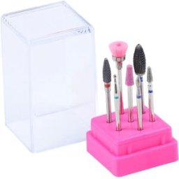 INF Ensemble de fraises céramique pour ongles - 7 pièces Céramique+Alliage 3/32 inch compatible e-file pour retrait de gel,
