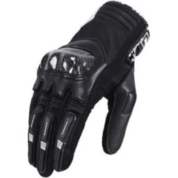 INF Gants de protection moto en fibre de carbone 2 pièces - Protection phalanges rigide, paume en TPU, écran tactile Le noir