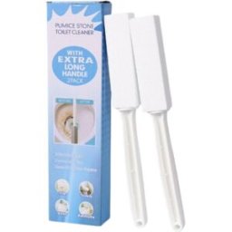 INF Lot de 2 brosses de toilette à pierre ponce avec manche long, nettoyage sans rayures pour porcelaine