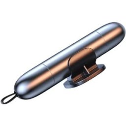INF Marteau de secours voiture - Casse-vitre en alliage d'aluminium avec coupe-ceinture intégré, mécanisme à ressort Argent