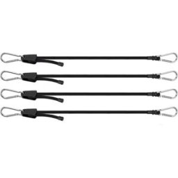 INF Cordon d'extension réglable 1m Pack de 4 - Acier inoxydable et cordon élastique pour corde à linge portable, camping et