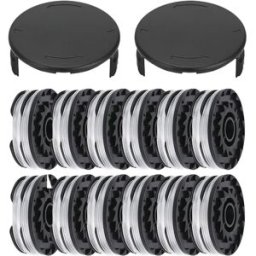 INF Ensemble 12 bobines de rechange + 2 capuchons pour coupe-bordures - compatible avec Parkside PRTA 20-LI série