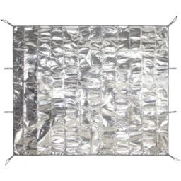 INF Tapis de sol en feuille d'aluminium 70x200cm avec sac de rangement, étanche et résistant à l'huile, coins renforcés