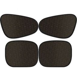 INF Pare-soleil électrostatique pour voiture - Film laser diamant, ensemble 4 pièces, noir