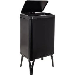 Wellhome Poubelle Intelligente Avec Ouverture Automatique Et Contact Manuel 40l Black One Size