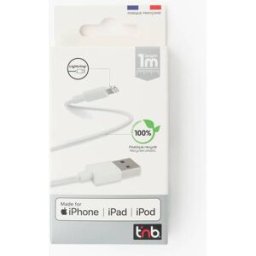 TNB Câble USB / lightning 1m - blanc Unique