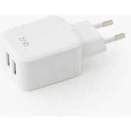 TNB Chargeur secteur 2 USB 2,4A - blanc Unique