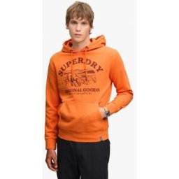 Superdry Homme Sweat à Capuche Outdoor Icon Coupe Décontractée Orange Taille: Xxl