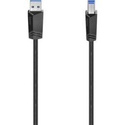 Hama Câble USB USB 3.2 Gen1 USB-A mâle, USB-B mâle 1.50 m noir blindage double 00200625