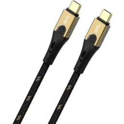 Oehlbach Câble USB USB 3.2 Gen2 USB-C® mâle, USB-C® mâle 0.50 m noir/or blindage triple D1C9530