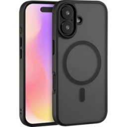 Renkforce RF-6830722 Coque arrière Apple iPhone 17 noir, transparent compatible avec MagSafe, chargement par induction RF-6830722
