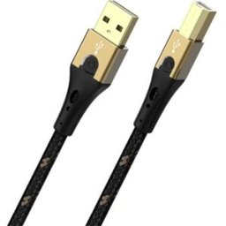 Oehlbach Câble USB USB 2.0 USB-A mâle, USB-B mâle 1.00 m noir/or blindage triple D1C9541