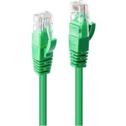 LINDY 48047 RJ45 Câble réseau, câble patch CAT 6 U/UTP 1.00 m vert avec manchon de protection contre les pliages 1 pc(s)