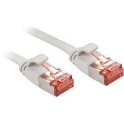 LINDY 47552 RJ45 Câble réseau, câble patch CAT 6 U/FTP 2.00 m gris avec cliquet dencastrement 1 pc(s)