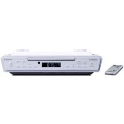 Lenco KCR-150WH Radio de cuisine FM Bluetooth, CD avec télécommande, fonction réveil blanc