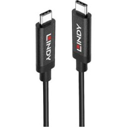 LINDY Câble USB USB 3.2 Gen2 USB-C® mâle, USB-C® mâle 5.00 m noir actif avec amplification du signal 43308