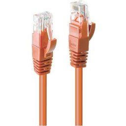 LINDY 48113 RJ45 Câble réseau, câble patch CAT 6 U/UTP 15.00 m orange contacts dorés 1 pc(s)