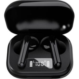 Denver TWE-38 Écouteurs intra-auriculaires Bluetooth noir affichage de la charge de la batterie pour le sport