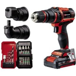 Perceuse-visseuse sans fil Einhell Power X-Change TE-CD 18/45 3X-Li +22 4513990 18 V 2 Ah + adaptateur coudé, + chargeur, + batterie