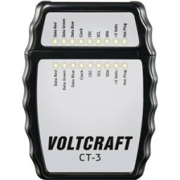 Testeur de câbles CT-3 VOLTCRAFT CT-3 audio/vidéo Adapté à Câble HDMI de type A, HDMI 1.0, 1.1, 1.2, 1.2a , 1.3 a/b/c, 1.4/a