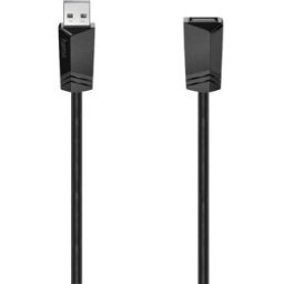 Hama Câble USB USB 2.0 USB-A femelle, USB-A mâle 5.00 m noir blindage double 00200621