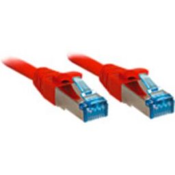 LINDY 47168 RJ45 Câble réseau, câble patch CAT 6a S/FTP 10.00 m rouge blindé, contacts dorés, sans halogène 1 pc(s)
