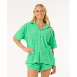 Rip Curl Chemise Las Dalias Terry Light Green S Female