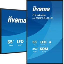 IIYAMA Écran Lh5575uhs-b2ag 55´´ Full Hd Ips Lcd Black One Size unisex