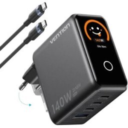 Vention Chargeur Mural Tz-fcoh0-eu Usb/usb-c 140w Black One Size unisex