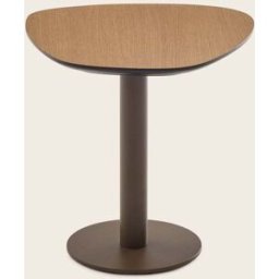 MADURA Table D'Appoint Ismeria Chêne et bronze - MARRON 50x50xH50 cm