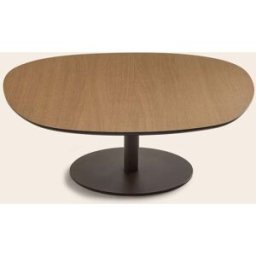 MADURA Table Basse Ismeria Chêne et bronze - MARRON 100x100xH36 cm