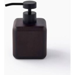 MONOPRIX Distributeur de savon,8,2x8,2x13,2cm, en bois d'acacia et plastique Unique