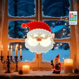 Aigostar Lumière Décorative Music Box Show-window Santa Claus Ip44 Indoor & Outdoor Transparent 30 x 30 cm