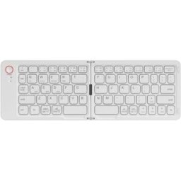 INF Clavier Bluetooth Pliable Blanc - Mini Clavier Portable Compatible avec Téléphones, Tablettes et Ordinateurs Portables Blanc