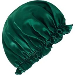 INF Bonnet de Sommeil 100% Soie de Mûrier pour Femmes, Foulard Doux pour Dormir M Vert foncé