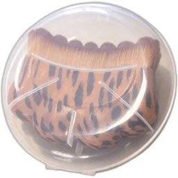 INF Brosse visage contour lymphatique - Motif patte de chat léopard, poils nylon pour drainage lymphatique et sculpture de la