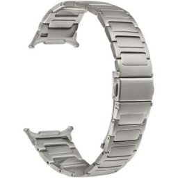 INF Bracelet en acier inoxydable à boucle papillon de type H compatible avec Samsung Galaxy Watch 8 Gris
