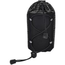 INF Poche pour bouteille à fixer sur sangle de sac à dos - maille déperlante, cordon élastique et fixation Velcro triple Le noir