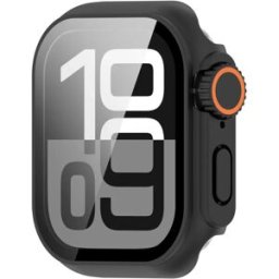 INF Coque de protection pour Apple Watch – PC rigide et verre trempé Le noir 42 mm