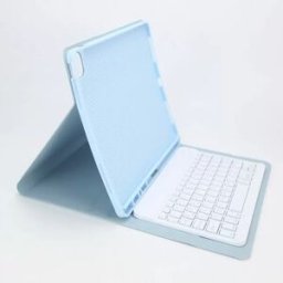 INF Étui en cuir avec clavier Bluetooth RVB pour iPad Bleu iPad 12,9 pouces