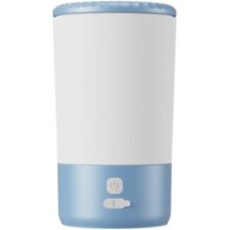 INF Nettoyeur de pattes électrique portable pour animaux de compagnie - Nettoyage à une touche Blanc + Bleu
