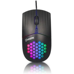 INF Souris Optique SXS-838 TYPE-C : Ergonomie, RGB et Performance pour PC, Ordinateur Portable et Tablette Le noir