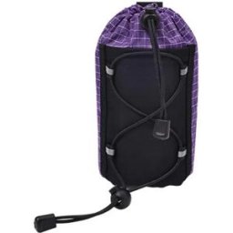 INF Poche pour bouteille à fixer sur sangle de sac à dos - maille déperlante, cordon élastique et fixation Velcro triple Violet