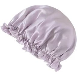 INF Bonnet de Sommeil 100% Soie de Mûrier pour Femmes, Foulard Doux pour Dormir M Violet clair