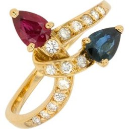 Gemme-les-bijoux Bague rubis, saphir