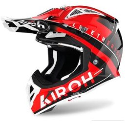Casque cross AVIATOR ACE AMAZE AIROH rouge brillant